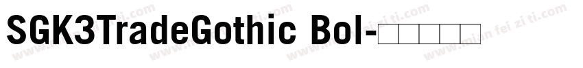SGK3TradeGothic Bol字体转换